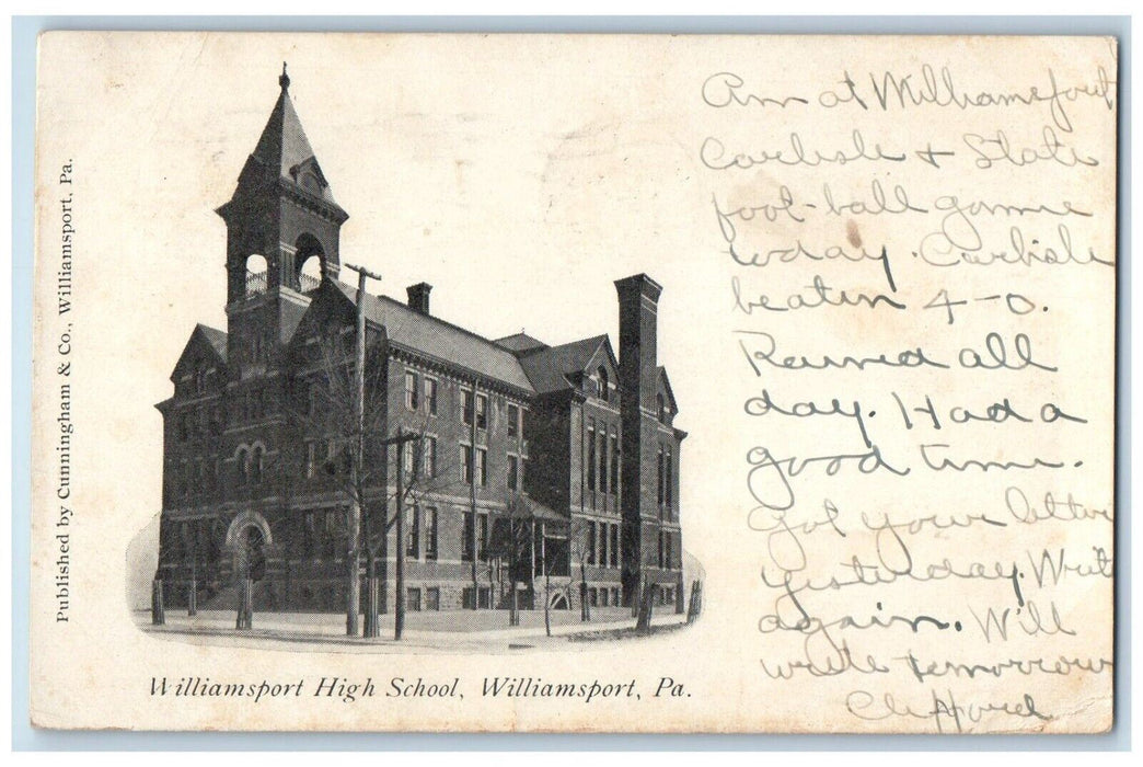 1906 Williamsport High School Williamsport Pennsylvania PA Antique Postcard