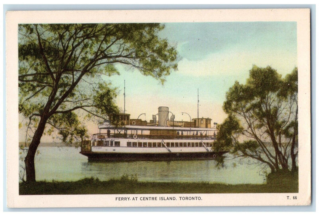 c1910's View Of Ferry At Centre Island Toronto Canada Unposted Antique Postcard