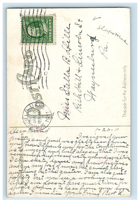 1911 DB Wesson's Residence Springfield Massachusetts MA Antique Postcard