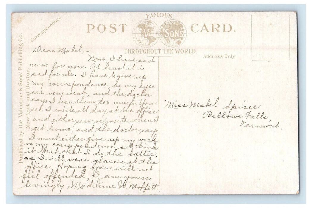 c1910's Ocean Street Dirt Road Car Horse Carriage Lynn Massachusetts MA Postcard