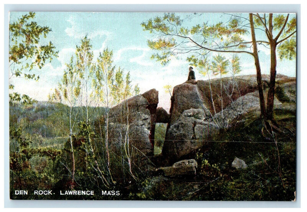 c1905 A View Of Den Rock Lawrence Massachusetts MA Unposted Antique Postcard