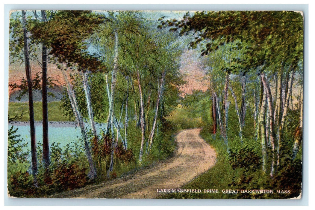 1915 Lake Mansfield Drive Great Barrington Massachusetts MA Antique Postcard