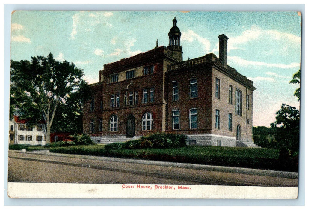 1911 Court House Brockton Massachusetts MA Posted Antique Postcard