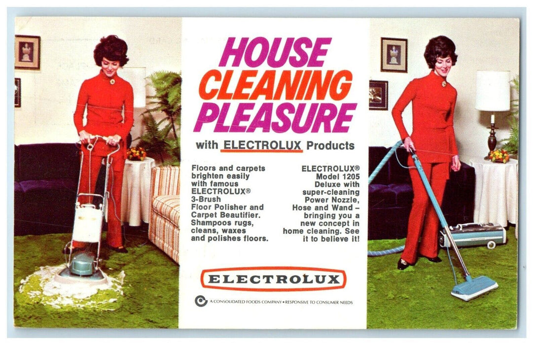House Cleaning Pleasure Electrolux Long Island City NY Advertising Postcard
