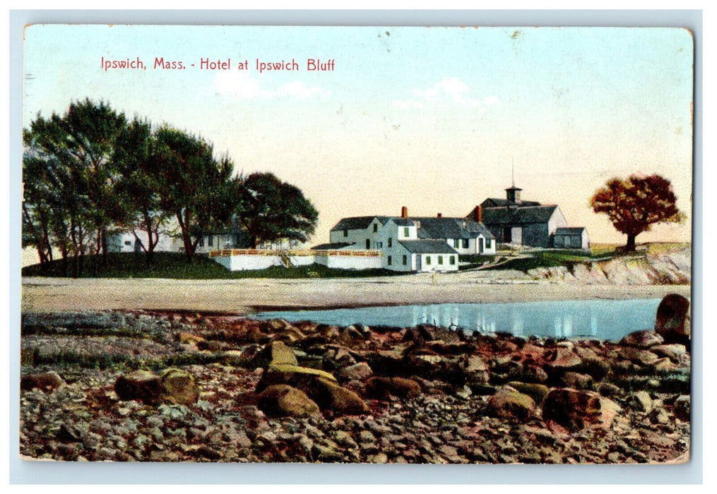 1907 Hotel at Ipswich Bluff, Ipswich Massachusetts MA Posted Antique Postcard