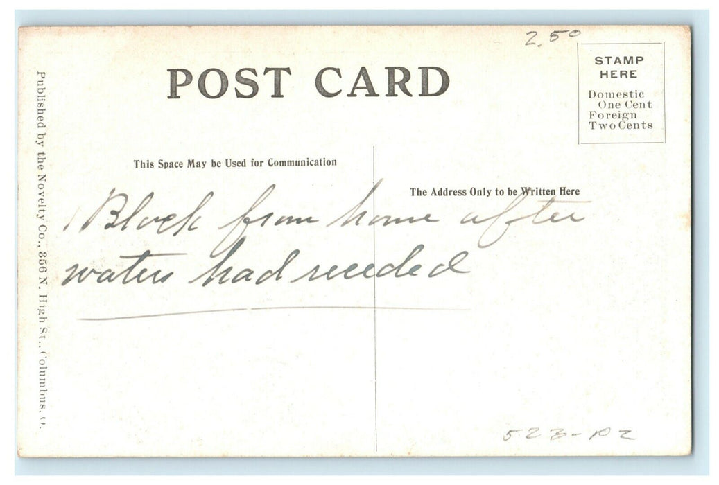 1913 Gift St. From PCC Track Columbus Ohio OH Flood Unposted Postcard