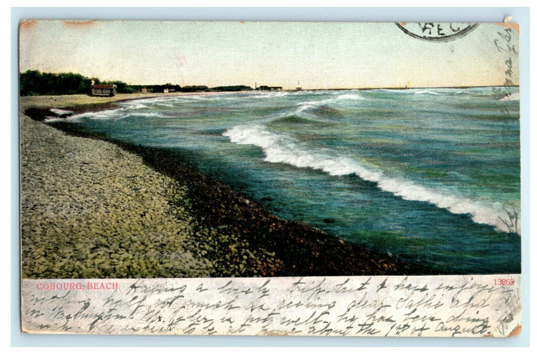 1911 Cobourg Beach Ontario Canada Posted Antique Postcard