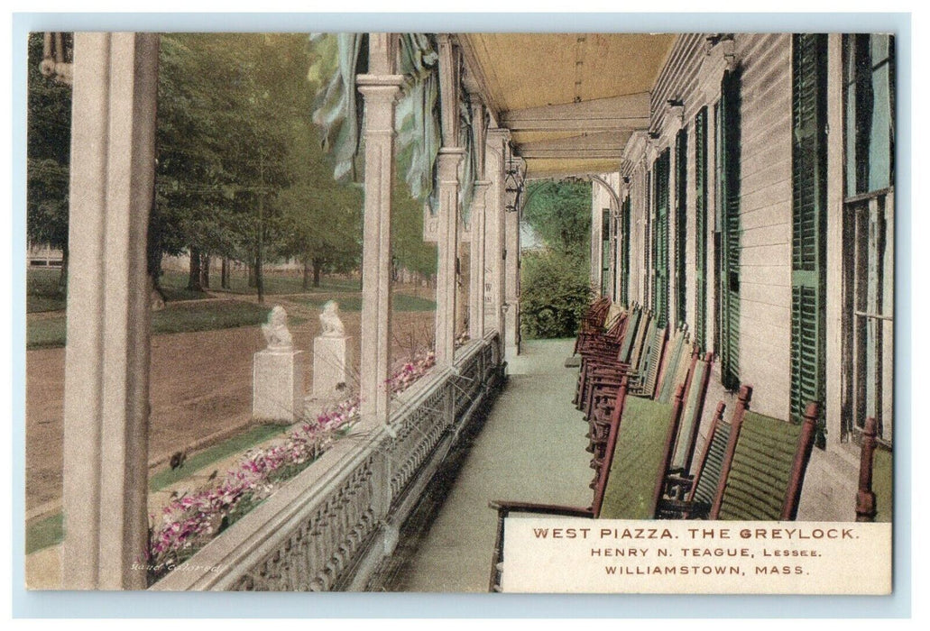 c1930's The Greylock In West Piazza Williamston Massachusetts MA Postcard