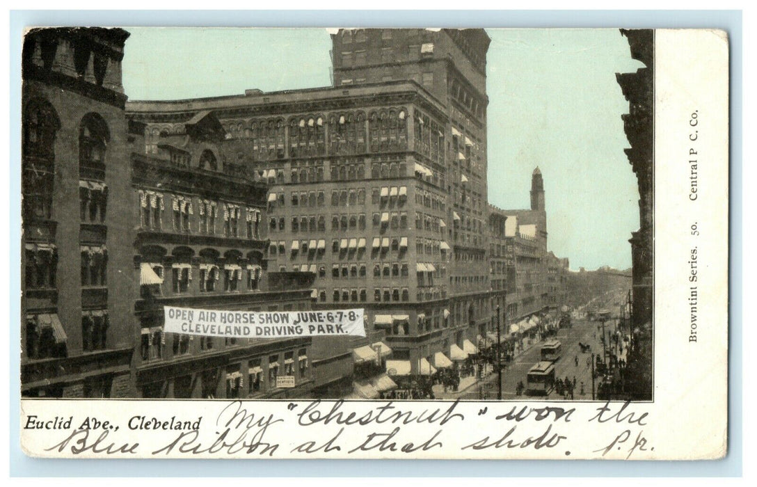 c1905 Euclid Avenue Cleveland Ohio OH Horse Show Driving Park Postcard