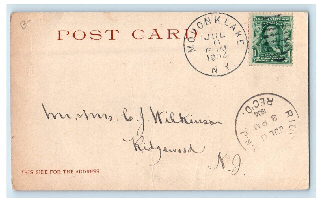 1904 Lake Mohonk House From Across Lake New York NY Posted Antique Postcard