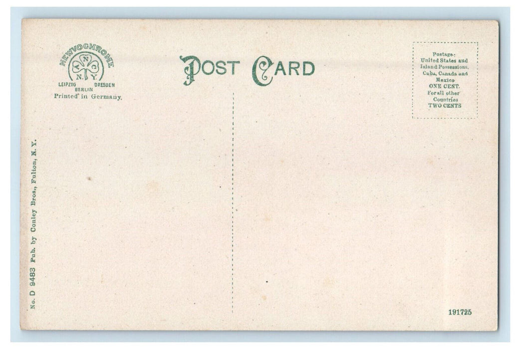 c1910 O and W Railroad Depot 2nd and Cayuga Streets Fulton New York NY Postcard