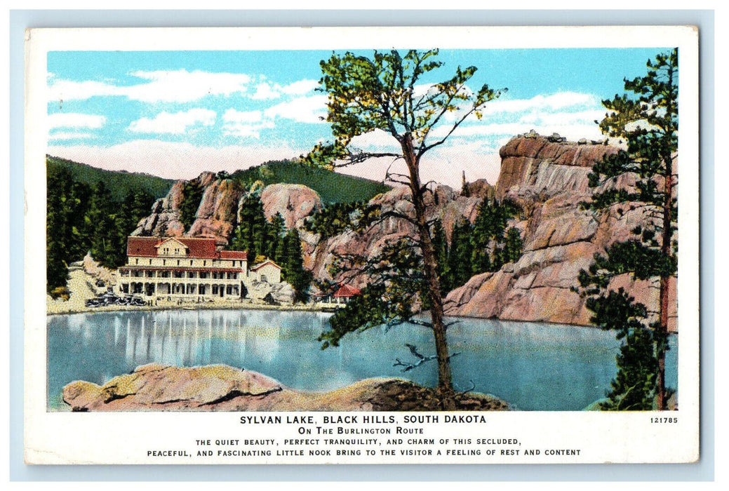 c1920s Sylvan Lake Black Hills South Dakota SD Unposted Vintage Postcard