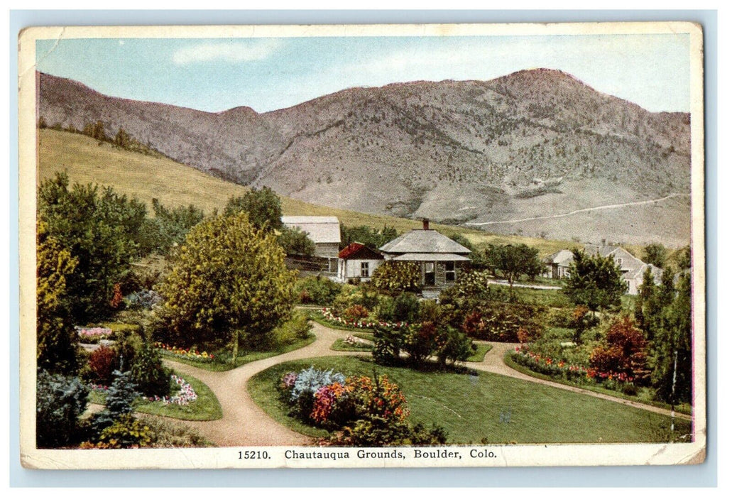 c1920's View Of Chautauqua Grounds Boulder Colorado CO Posted Antique Postcard