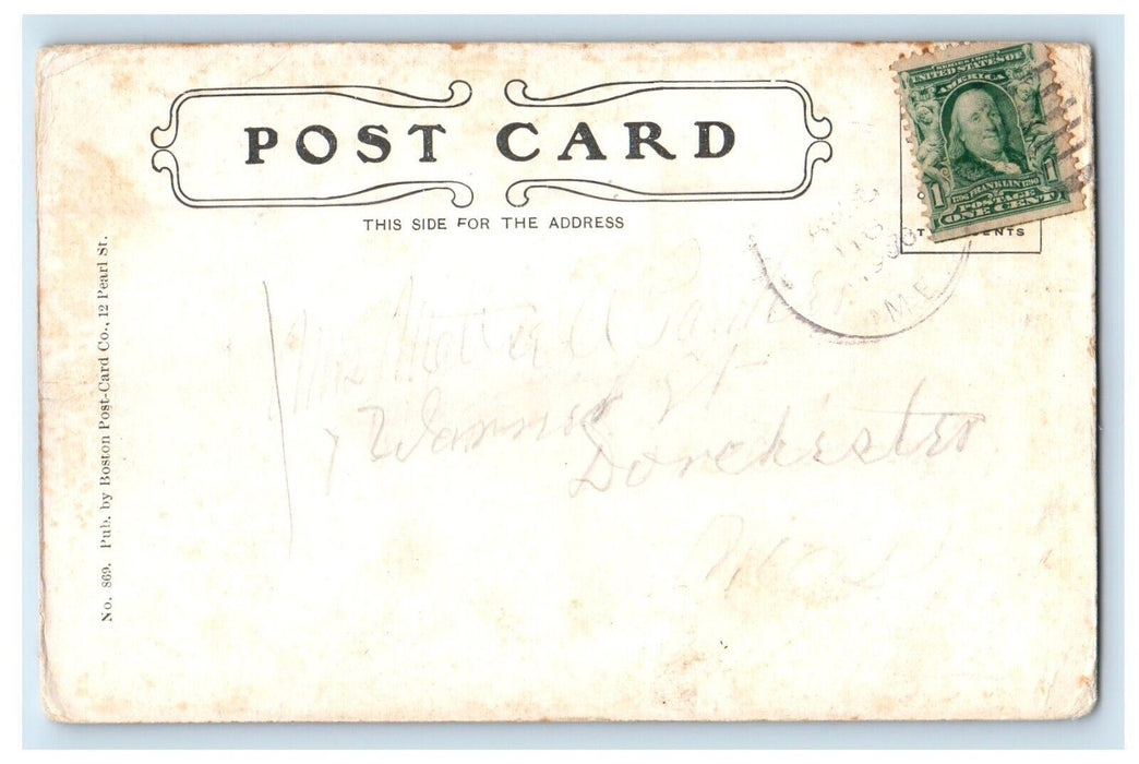 c1905 Banks Of The Kennebec Horse And Wagon Bath Maine ME Antique Postcard