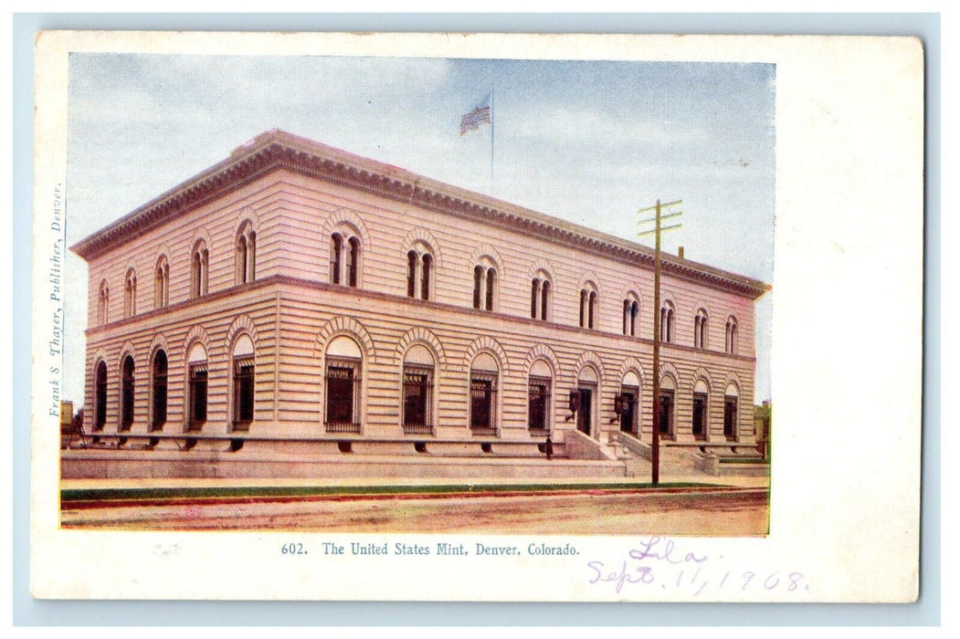 c1905 The United State Mint. Building Denver Colorado CO Antique Postcard