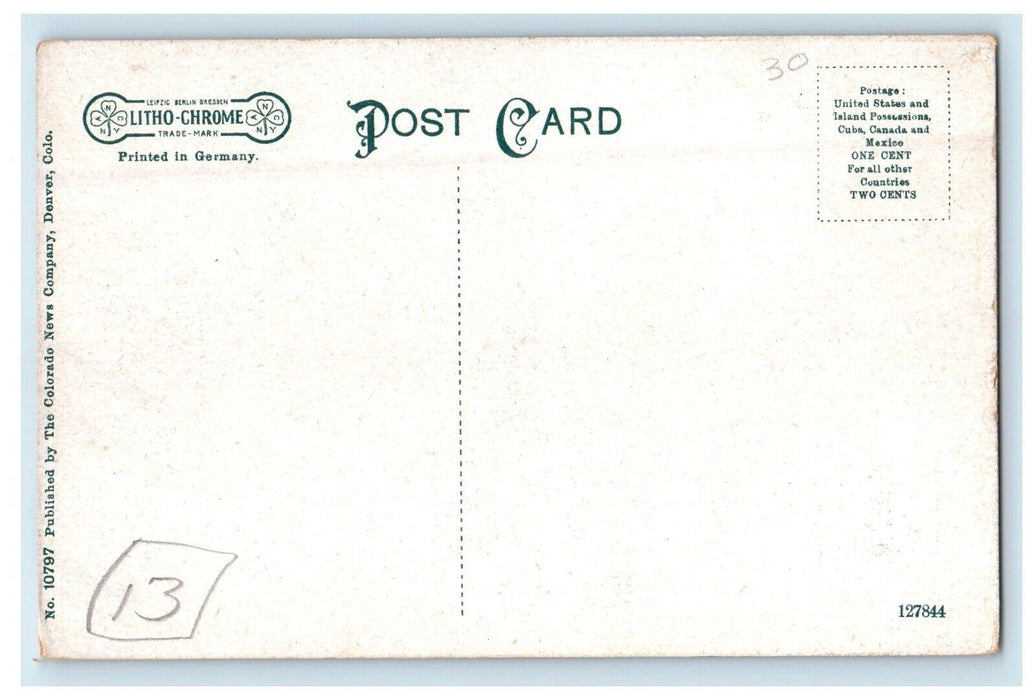 c1910's U.S. Mint Building Denver Colorado CO Unposted Antique Postcard