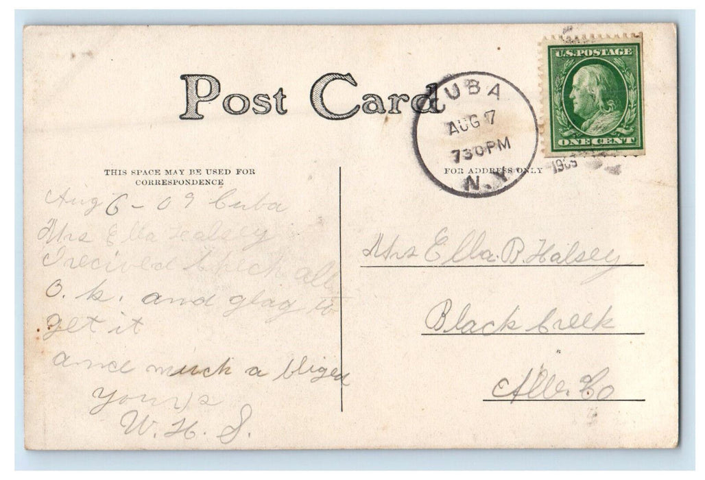 1909 Scene of Nature, Summer By Schever Antique Posted Postcard