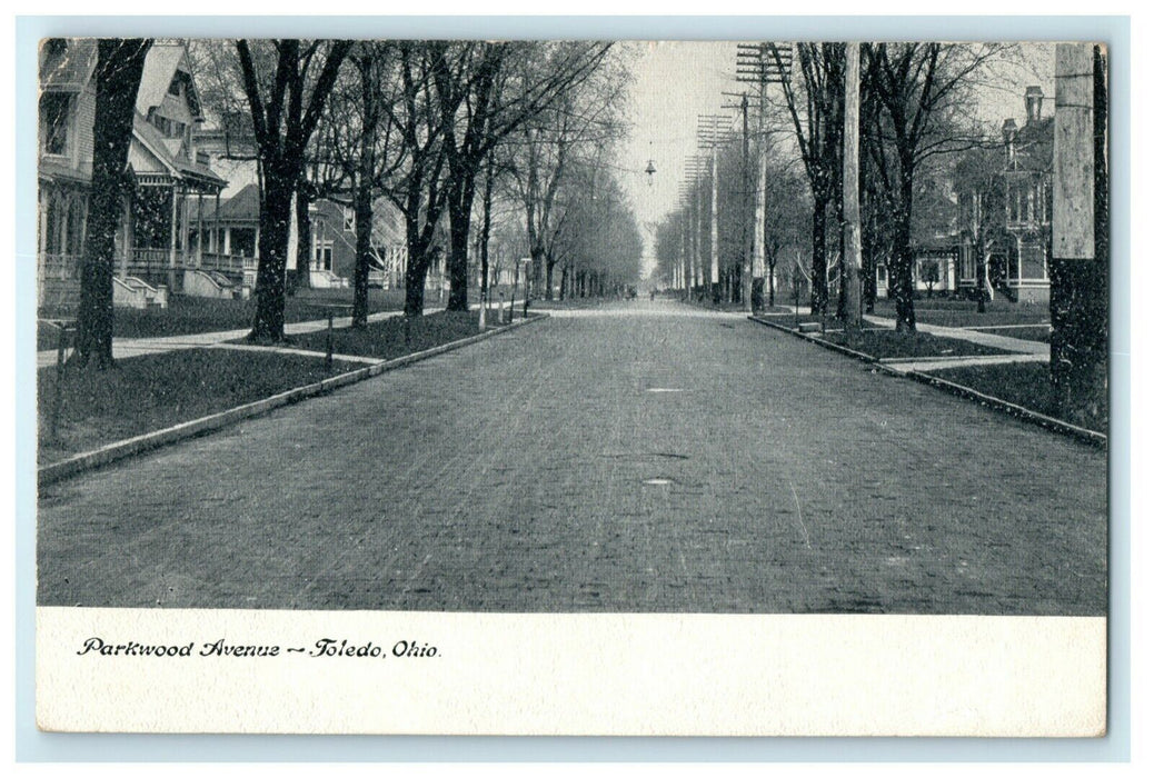 1910 Parkwood Avenue Toledo Ohio OH Posted Antique Postcard