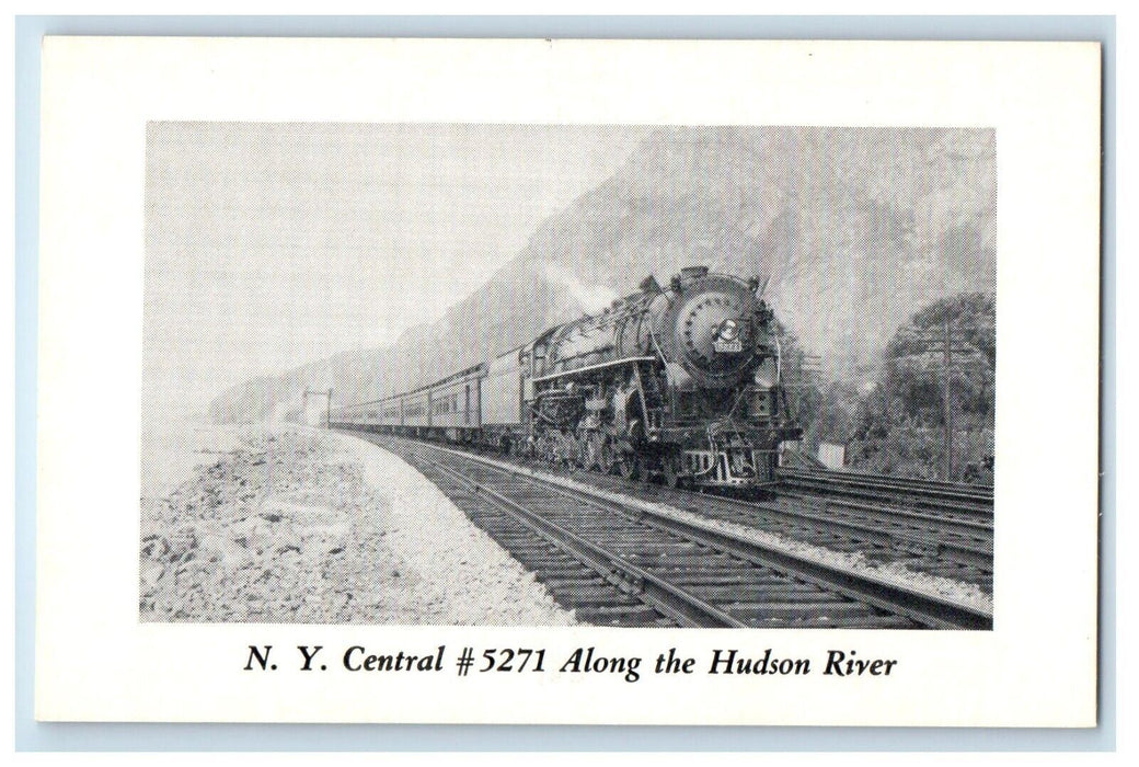 New York Central 5271 Along The Hudson River NY, Train Railroad Postcard