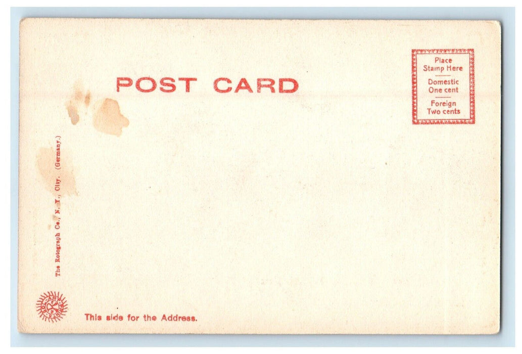 c1905 Lovers Walk Boat Lake Pleasant Massachusetts MA Rotograph Antique Postcard