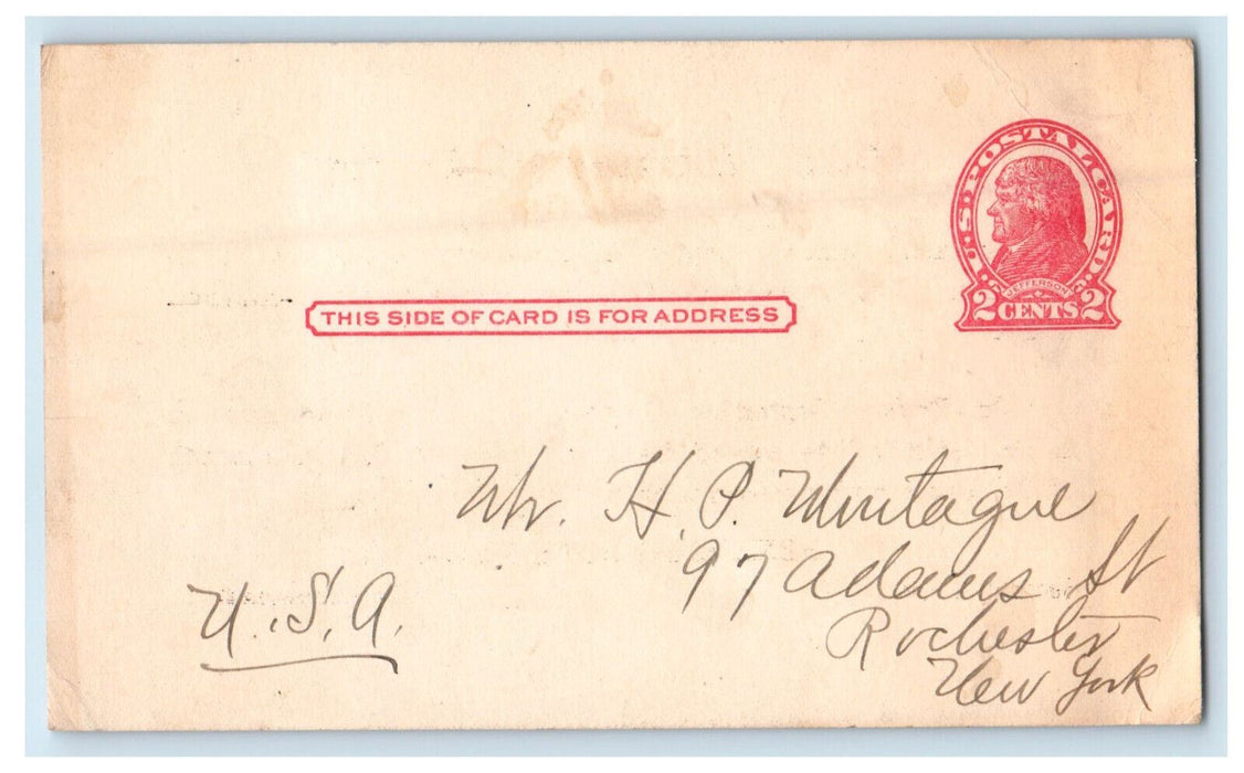 1918 First Universalist Church Dates Posted Antique Advertising Postcard