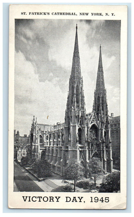 1945 St. Patricks Cathedral Victory Day Te Deum Hymn New York NY Postcard