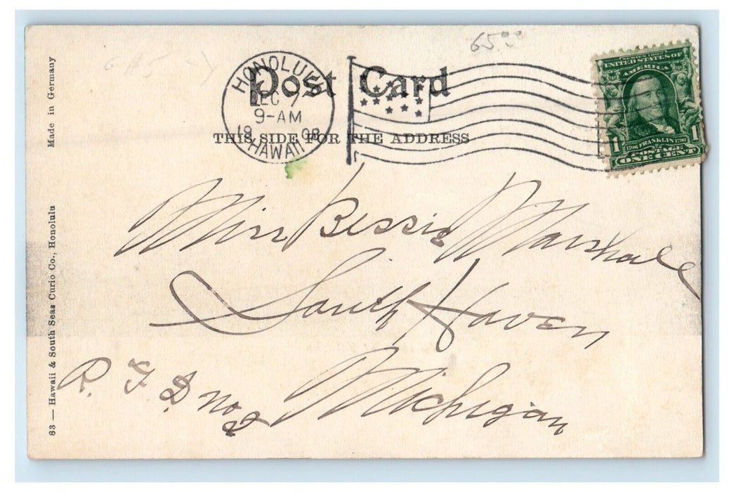 1908 View Of Volcano Of Kilauea Honolulu Hawaii HI Posted Antique Postcard