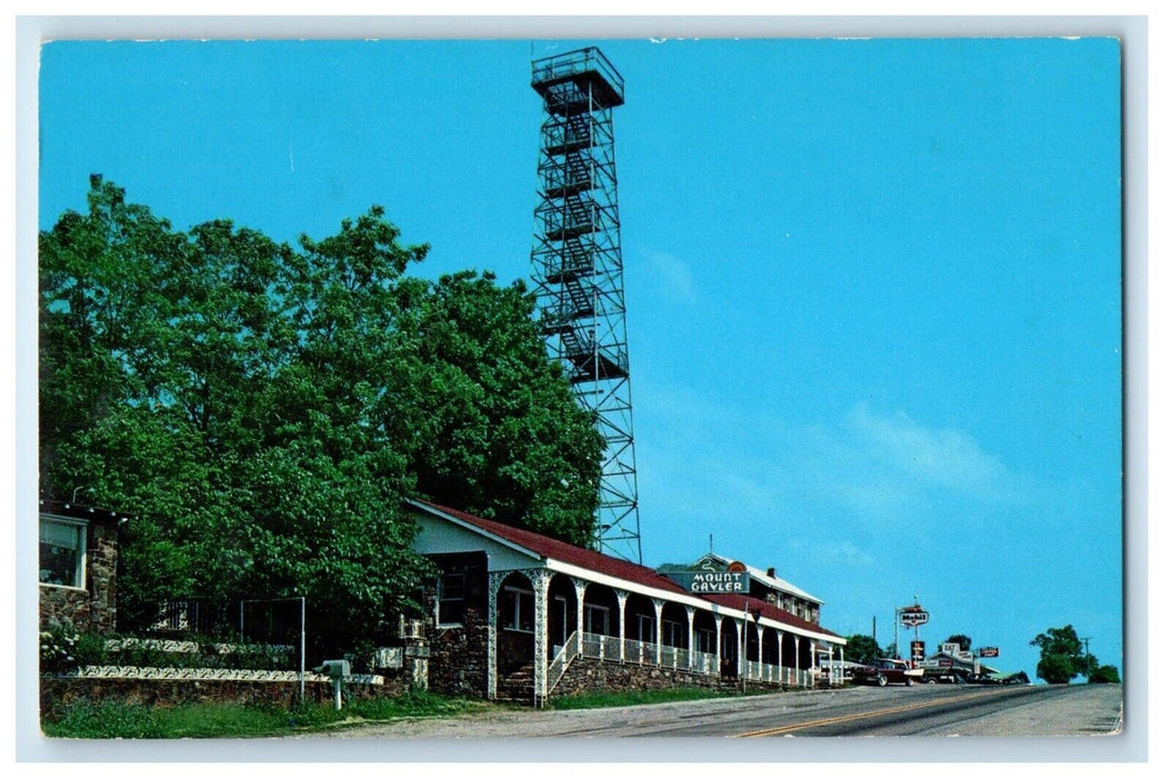c1950's Mount Gayer Tower On U.S 71 Boston Mountains Ozarks Arkansas AR Postcard