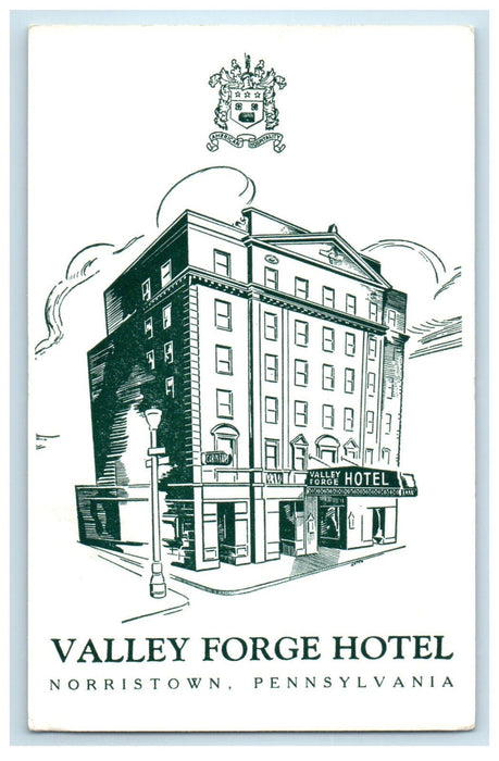 c1950s Greetings from Valley Forge Hotel Norristown Pennsylvania PA Postcard