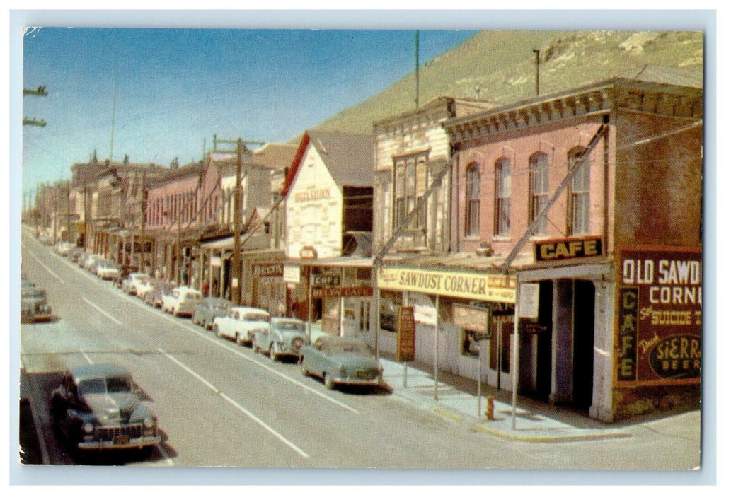 Virginia City NV, Looking South On C Street From Old Sawdust Corner Postcard