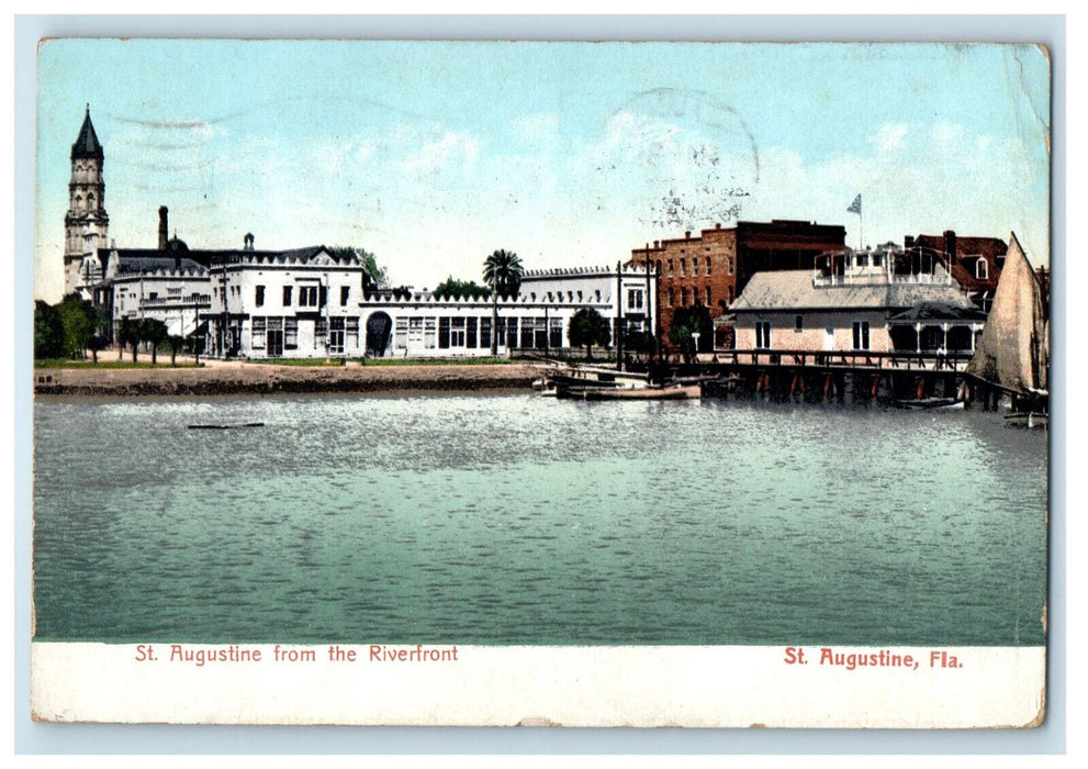 1909 St. Augustine from the Riverfront, St. Augustine Florida FL Postcard