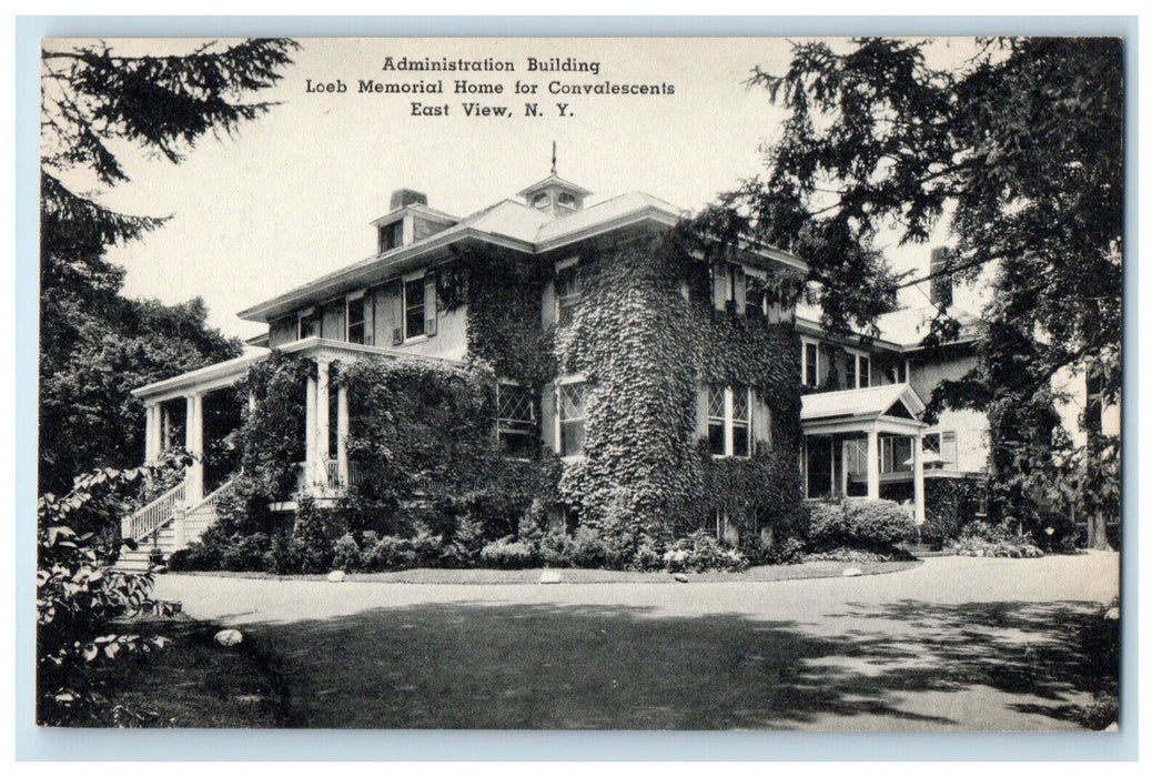 c1910 Administration Building Loeb Memorial Home for Convalescents NY Postcard