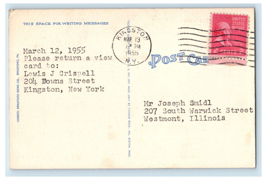 1955 Deer Caught, Our Camp's First Day Antique Posted Postcard