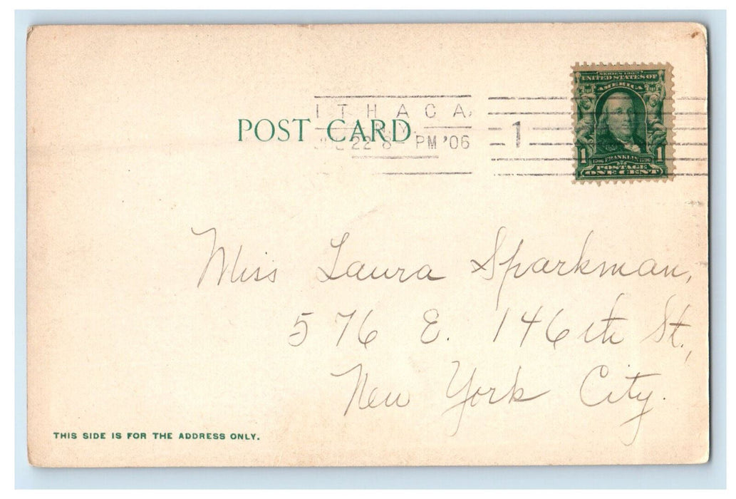 1906 Sage Chapel Cornell University New York NY Posted Antique Postcard