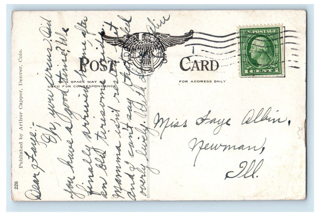 c1910 Hell Gate on the Colorado CO Midland Railway Posted Antique Postcard