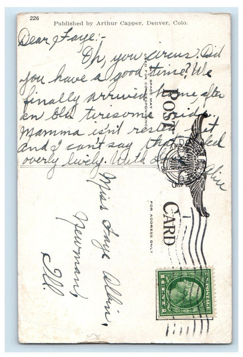 c1910 Hell Gate on the Colorado CO Midland Railway Posted Antique Postcard