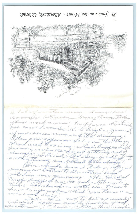 1976 Letter to Mrs. Buttler St. James on the Mount Church Allenspark Colorado CO