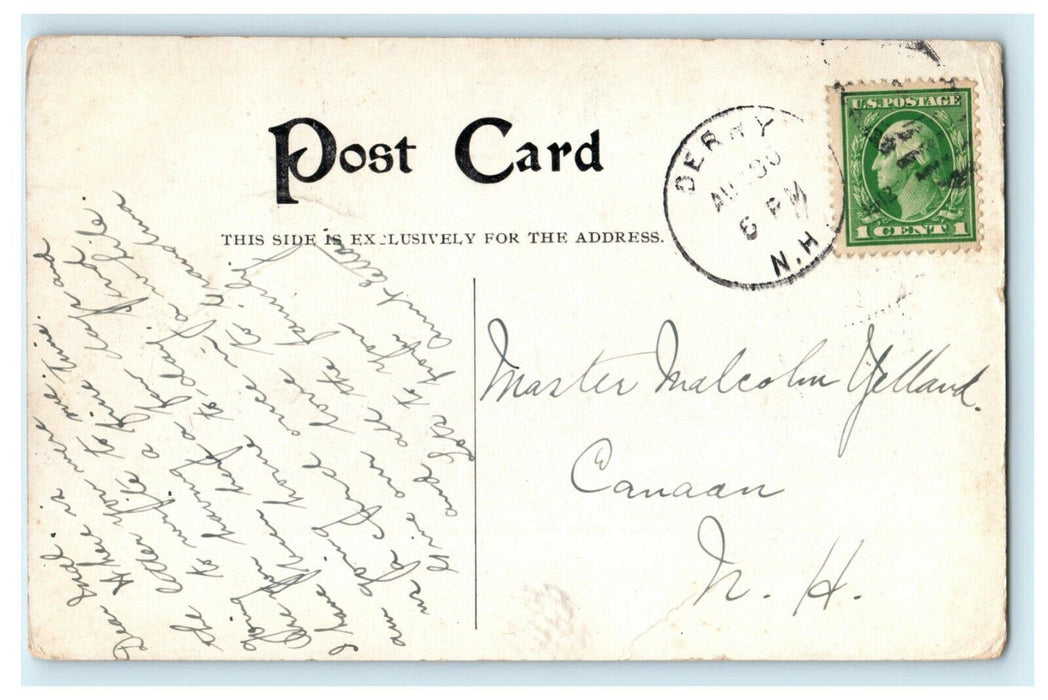 1912 Drive at Beaver Lake Derry New Hampshire NH Posted Postcard
