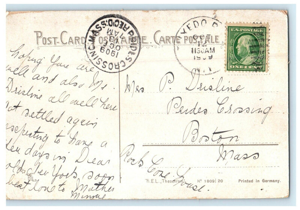 1909 New Steamer "Hendrick Hudson" of the Hudson Day Line, Antique Postcard