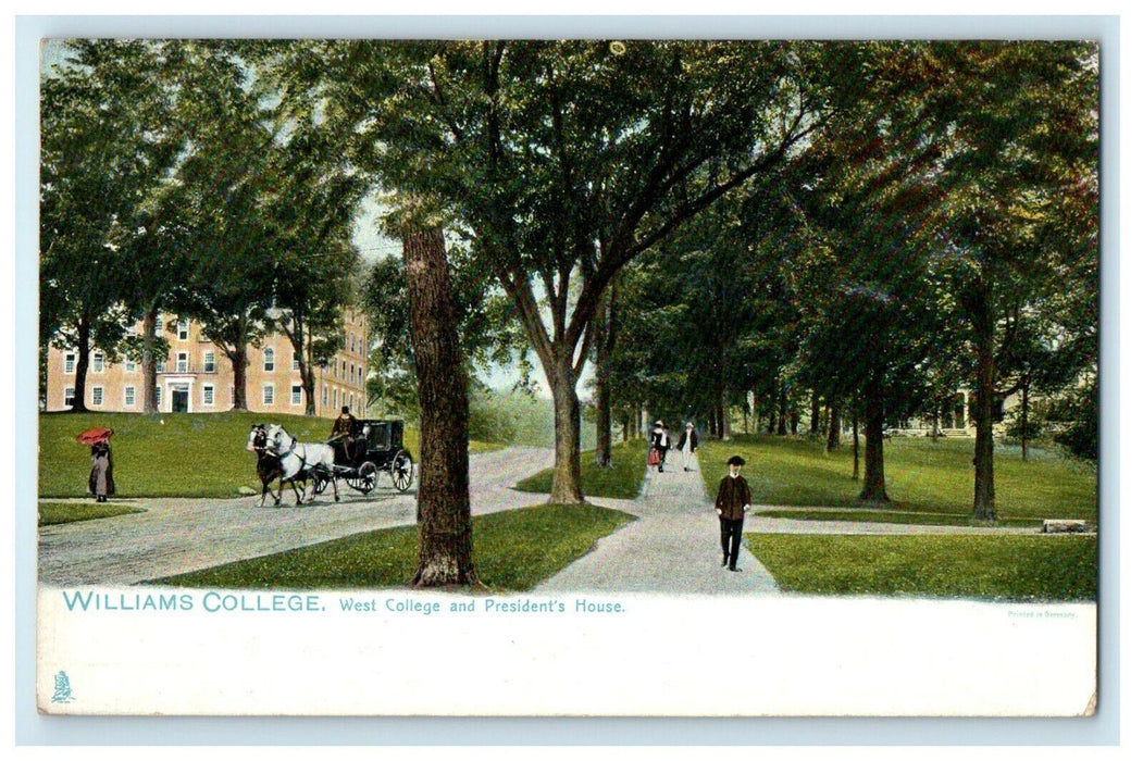 Williams West College And President's House Williamstown MA Tuck's Postcard