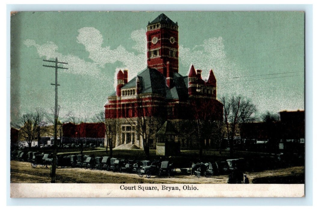 Court House Bryan Ohio Obrist Bazar Store Advertisement Ad 1912 Antique Postcard