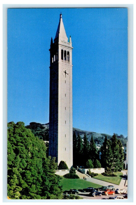 Campanile CA, University Of California Gleaming Tower View Unposted Postcard