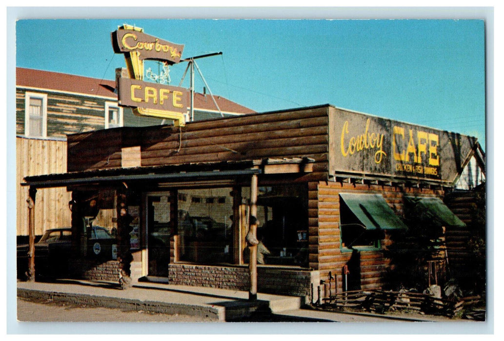 1972 Cowboy Cafe Downtown Dubois Wyoming WY Posted Vintage Postcard