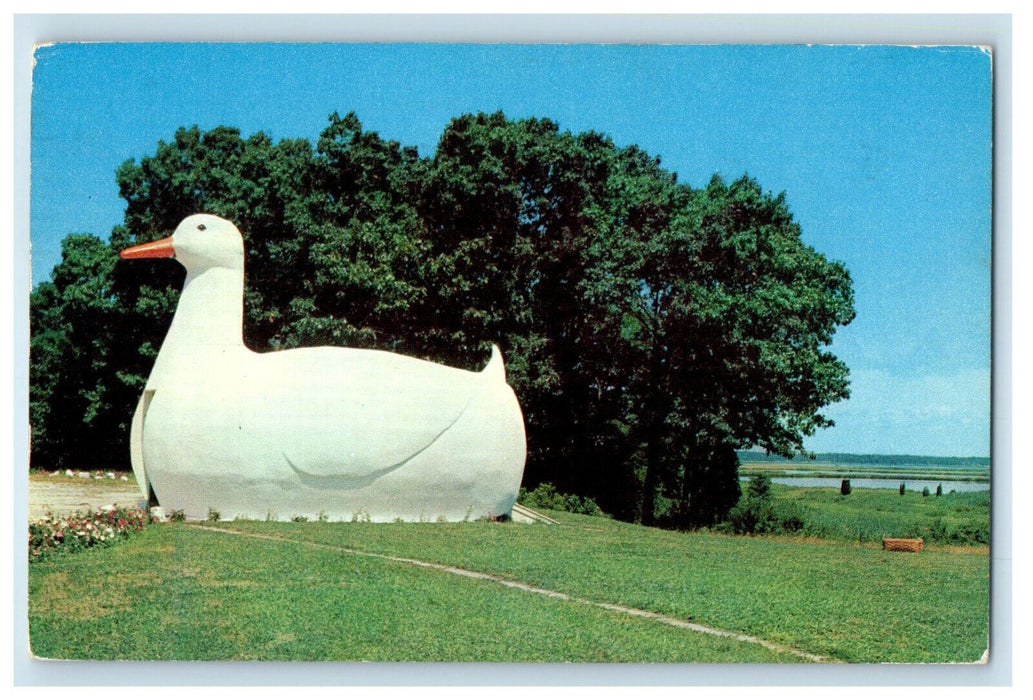 1959 The Big Duck, Hampton Bays Long Island New York NY Posted Postcard