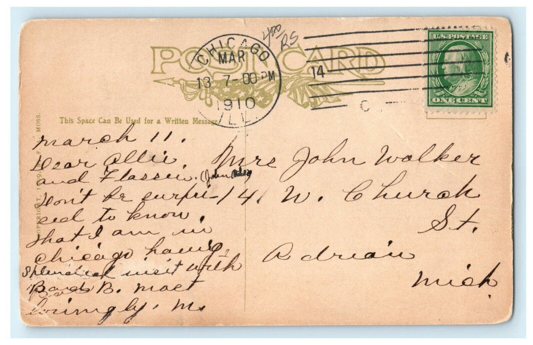 1910 Smell a Rat Puppy Dog Umbrella Comic Humor Funny Postcard