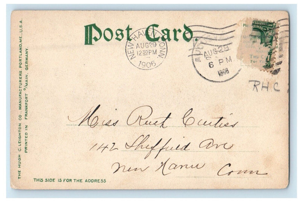 1906 View On Waterfront Buildings Scene Augusta Maine ME Posted Antique Postcard