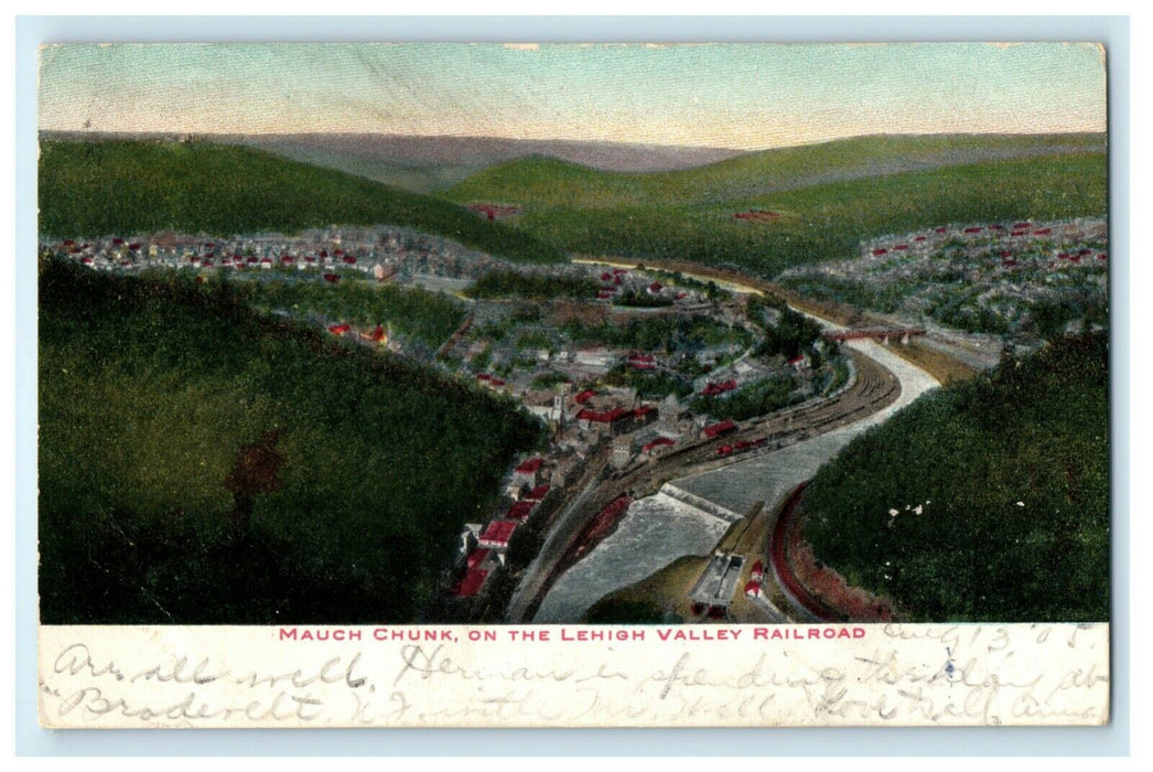 1905 Mauch Chunk Lehigh Valley Railroad RPO Altenbrugh Pennsylvania PA Postcard