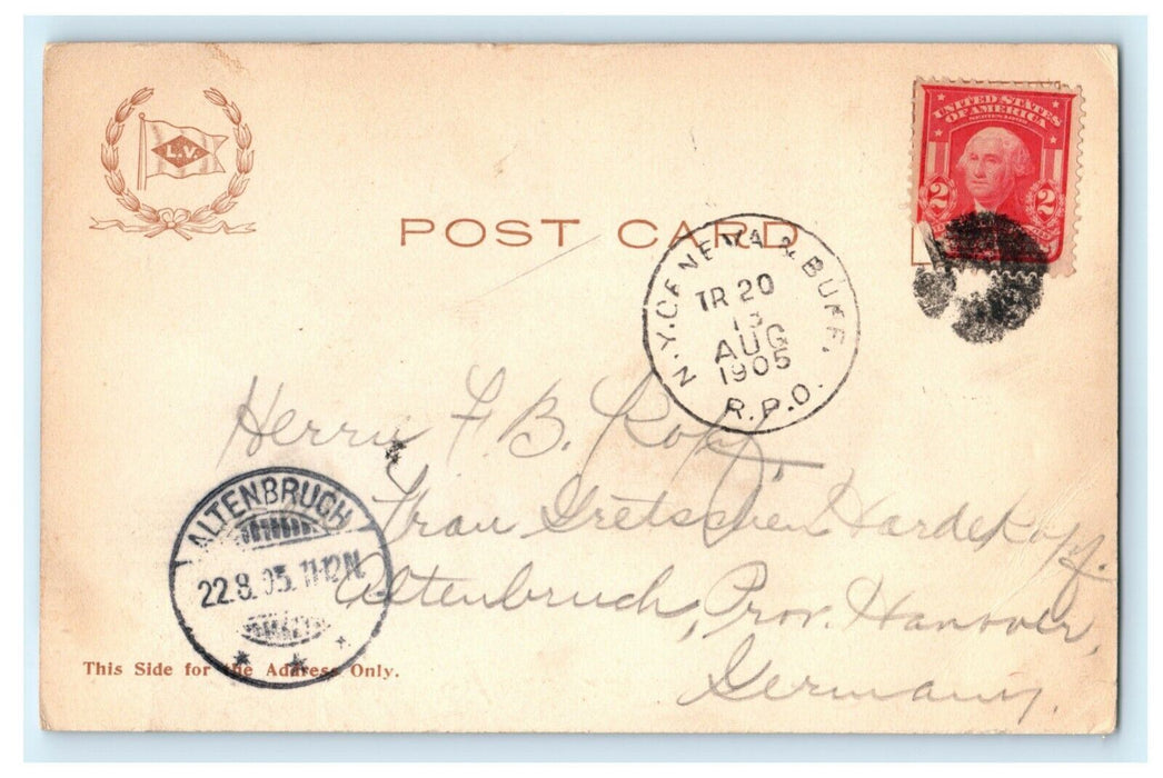 1905 Mauch Chunk Lehigh Valley Railroad RPO Altenbrugh Pennsylvania PA Postcard