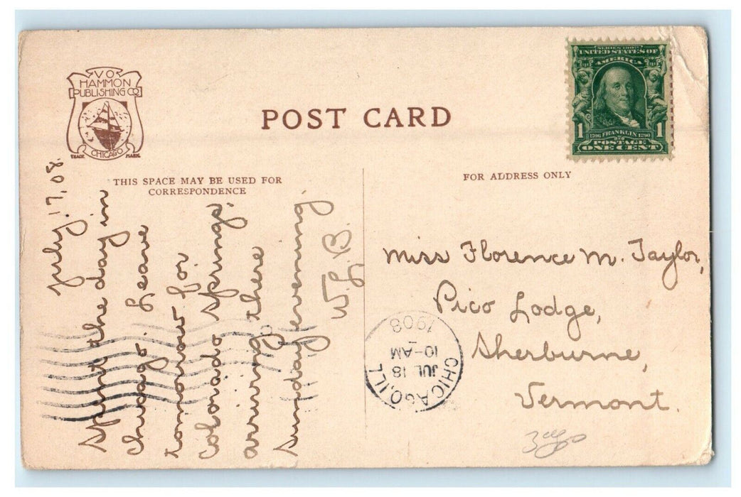 1908 An Institute Cars Horse And Buggy Chicago Illinois IL Antique Postcard