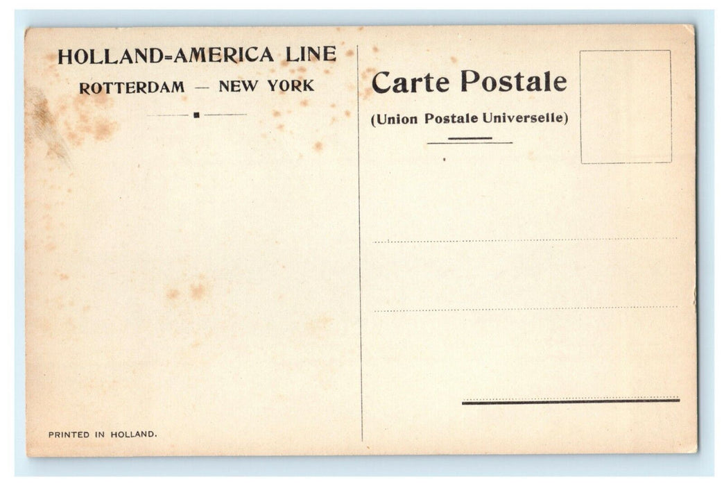 Holland-America Line Rotterdam New York TSS Statendam Steamship Postcard